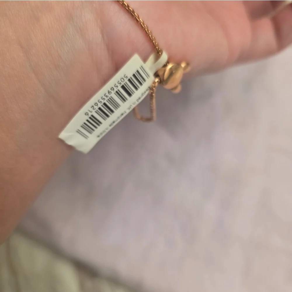 NWT Monica Vinader Rose Gold Fiji Bracelet